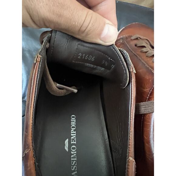 massimo emporio mens shoes Brown Leather Sz 9.5
